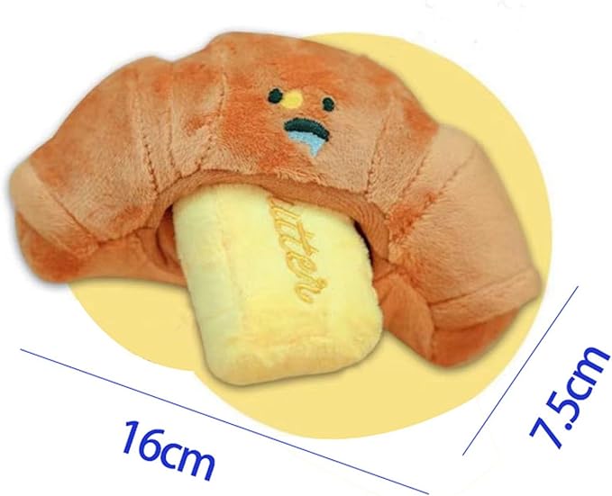 Dog Snuffle Toy, Interactive Plush Dog Toy Squeaky Soft Bread Shape Cute Dog Toy Release Puppy Puzzle Toys Stress for Boredom