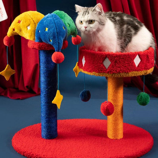 Circus themed cat scratch pole