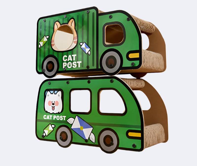 Truck Themed Scratchboard Cat House