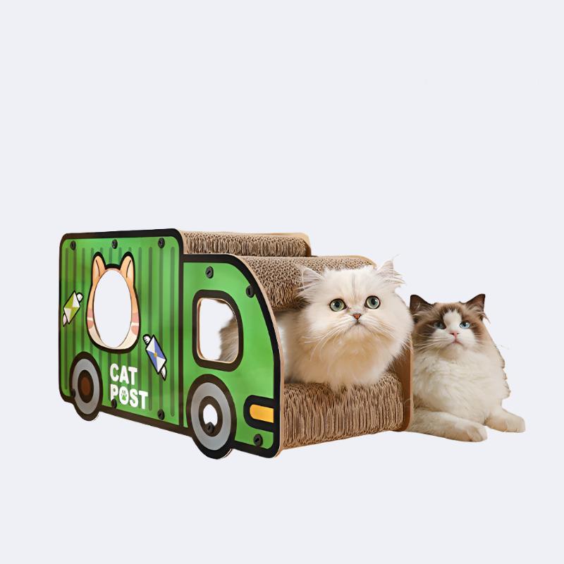 Truck Themed Scratchboard Cat House