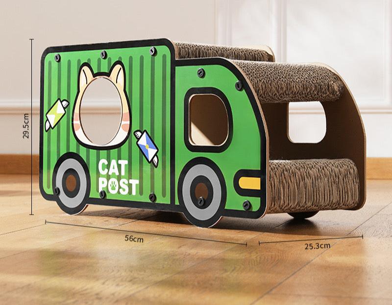 Truck Themed Scratchboard Cat House