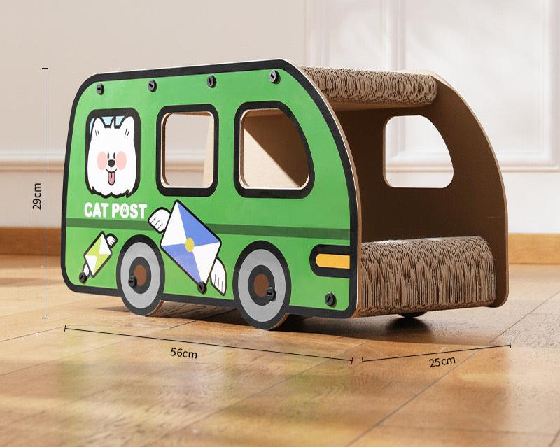 Truck Themed Scratchboard Cat House