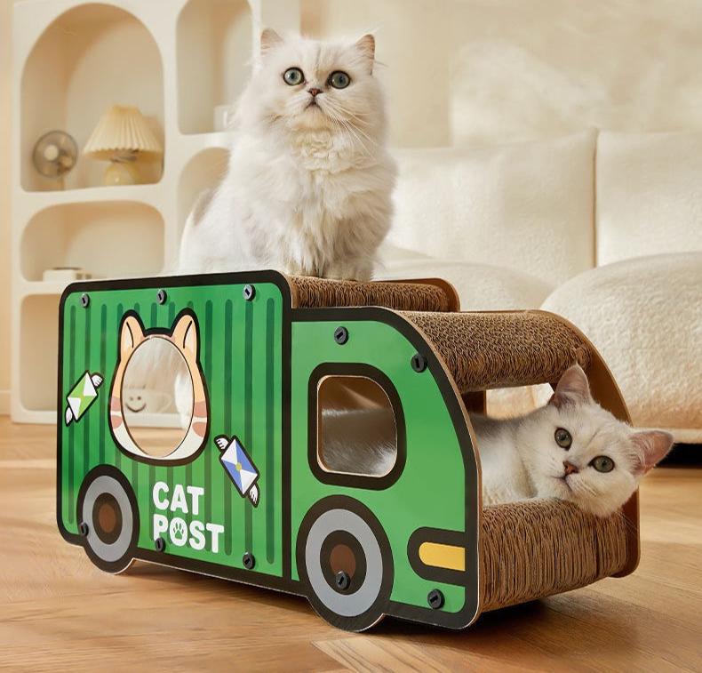Truck Themed Scratchboard Cat House