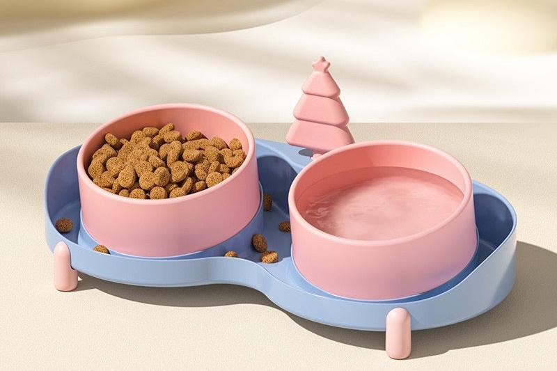 Duo Bowl Tilted Pet Feeder