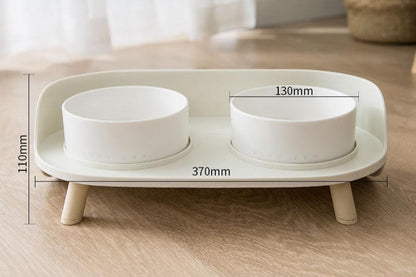 Duo Bowl Tilted Pet Feeder