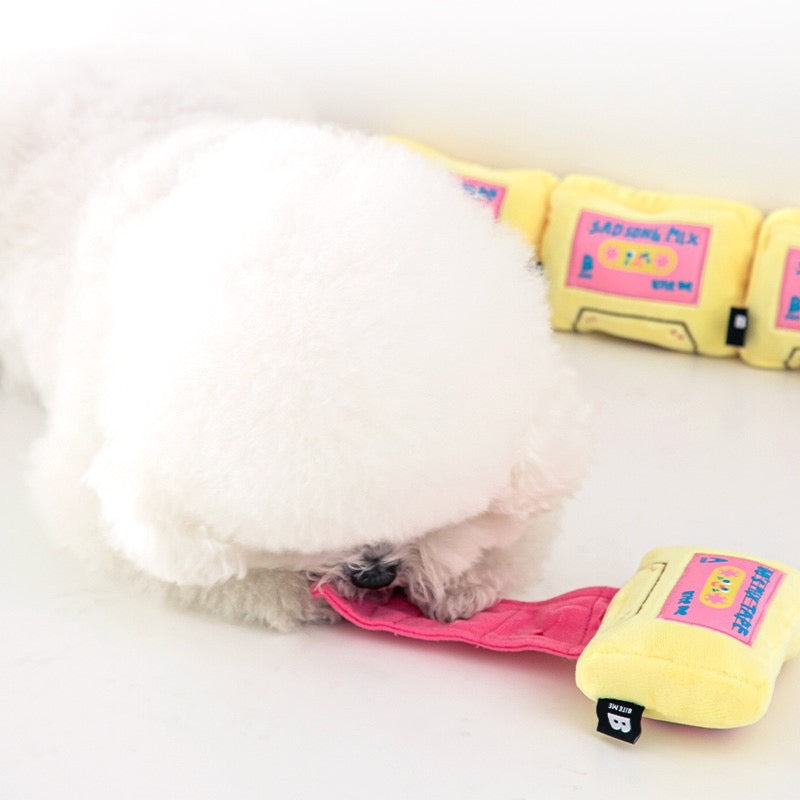 Fancy Dog Hide And Seek Dog Toy Mix Tape Cute Small Medium Pet Plush Toys Squeaky Toy