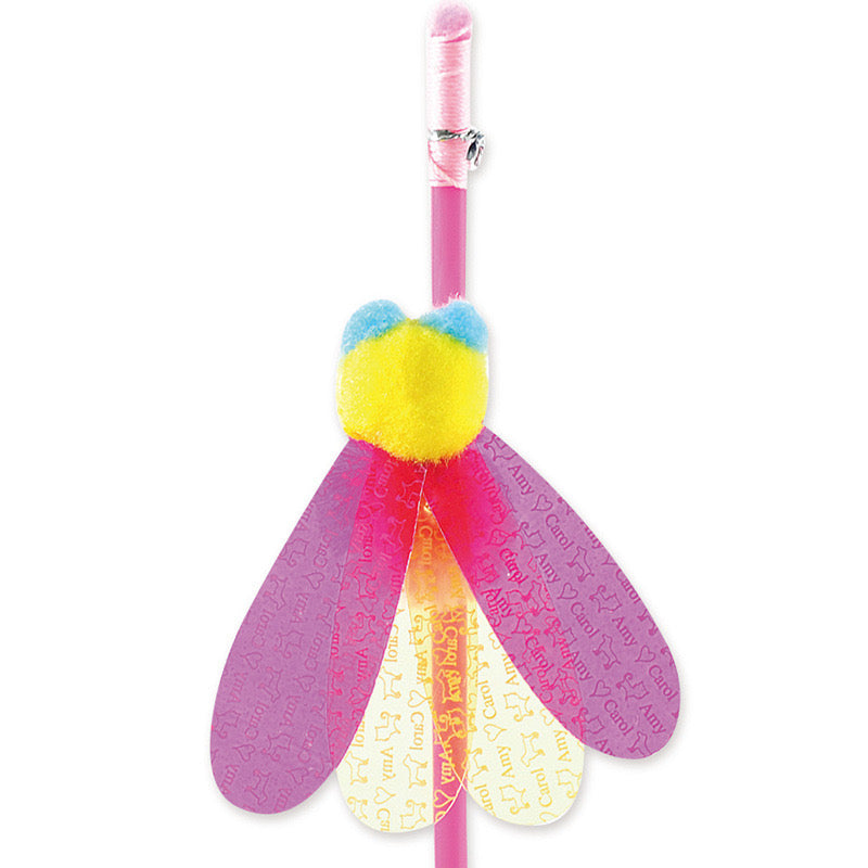 Cat Teaser Feather Sequins Rattle Paper Bell Plush Ball Cat Cat Toys Insect Field Kitten Cat Supplies