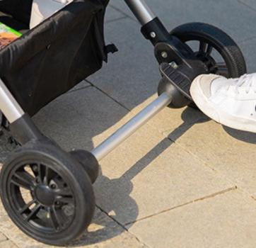 2-in-1 Foldable Pet Stroller (White/Black)